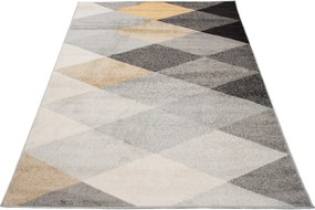 TA Koberec C939B ŠEDÁ/ŽLTÁ AZÚROVÁ Rozmer: 80x150 cm