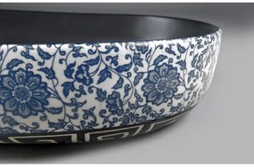 Sapho - Umývadlo na dosku PRIORI 60x40 cm keramika/čierna/modrá