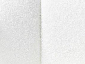 Buklé leňoška ľavostranná krémová biela ALLIER Beliani