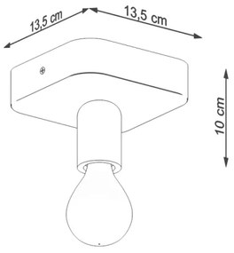 Sollux  SL.1156 - Bodové svietidlo TAVO 1xE27/15W/230V betón