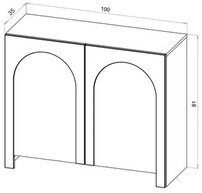 Komoda NIO kašmírová/béžová