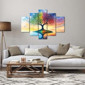 Obraz – Maľovaný strom ročných období (150x105 cm)