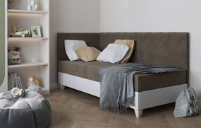 Čalúnená posteľ LAGOS III - 200x90 cm - hnedá