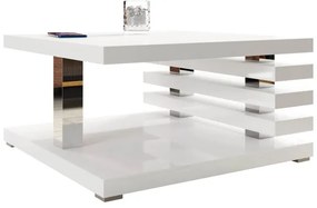 Konferenčný stolík KYOTO 31x60 cm lesklá biela