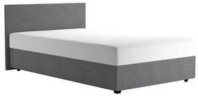 Čalúnená posteľ s úložným priestorom a matracom DARIA 120x200 cm šedá BK0005