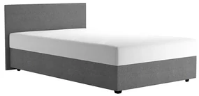 Čalúnená posteľ s úložným priestorom a matracom DARIA 120x200 cm šedá BK0005