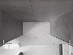 Mexen Velar L Duo, posuvné sprchové dvere do otvoru 180 cm, 8mm sklo námraza, brúsená oceľ, 871-180-003-32-97