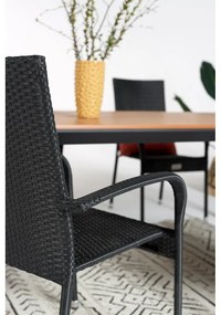 Čierna záhradná stolička z umelého ratanu Bonami Essentials Paris