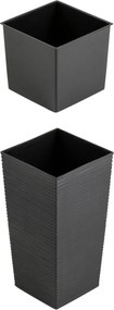 Plastový květináč Porto Riflo 46x25x25 cm černý