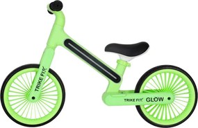 KIK Trike Fix Glow detský bežecký bicykel s RGB LED, neónovo zelený