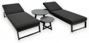 Doppler TISO + MELIA lehátko LIKA-TEX® - záhradná hliníková súprava 2+1