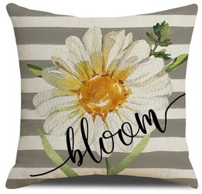 Obliečka na vankúš BLOOM 45x45 cm, sivá