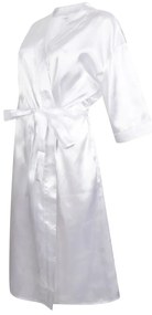 Towel City Dámsky saténový župan - Biela | M/L