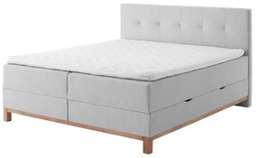 Svetlosivá boxspring posteľ s úložným priestorom 180x200 cm Catania - Meise Möbel