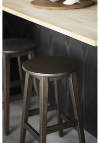 Tmavohnedé barové stoličky v súprave 2 ks z dubového dreva (výška sedadla 65 cm) Austin – Rowico