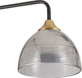 Toolight Toolight, stropné svietidlo 3xE27, G084-3C, čierna-zlatá-šedé sklo, OSW-09701