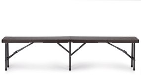 Cateringový stôl 180cm + 2 lavice, ratanový vzor