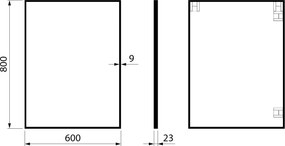 Sapho Sapho, NOTION SLIM zrkadlo v ráme, 60x80cm, zlatá matná, NT860G