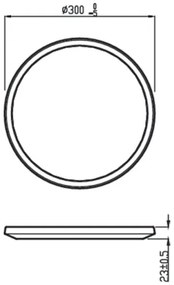 Philips - LED Stmievateľné stropné svietidlo SCENE SWITCH LED/18W/230V