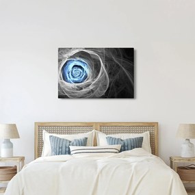 Obraz - Abstraktné ruže modrá (90x60 cm)