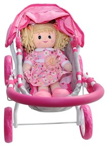 Detský kočík pre bábiky Milly Mally Dori Prestige Pink
