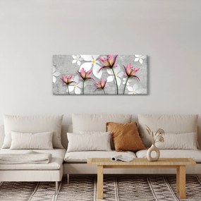 Obraz kvetinové abstrakcie (120x50 cm)