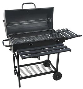 Čierny gril na drevené uhlie