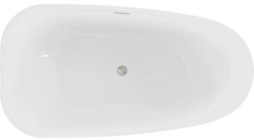 Mexen Giada, voľne stojaca vaňa 170 x 90 cm, biela lesklá, brúsená oceľ, 52741709000-97