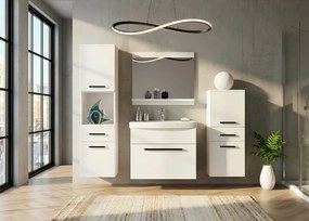 Kúpeľňový nábytok Belini biely mat + umývadlo + zrkadlo  ROD M 5/0/W/W/0/ZW