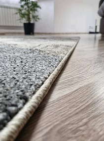 HU Sivo-béžový moderný koberec Villa 856 Rozmer: 60x100 cm