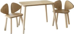 Detská súprava stolíka a stoličiek 2 ks Mickey Two Chair Set - Brown