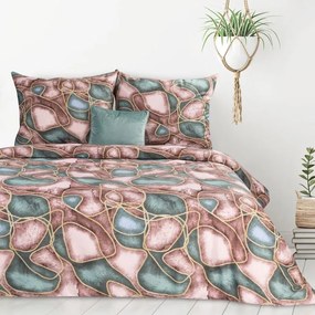 EUROFIRANY Bavlnená posteľná súprava s potlačou 220 cm x 200 cm viacfarebná 100 % bavlna