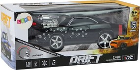 LEAN Toys Diaľkovo ovládané auto 1:18 drift 360 svetlá zvuky čierne