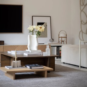 Ferm Living Kameninová váza Moire Off-white 30 cm