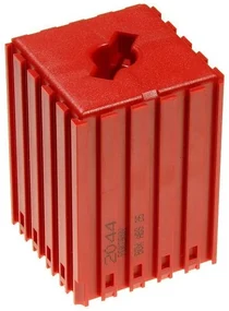 Plastový box pre upínač nástroja typu ABS 25, modul 5x5, 1 dutina, červená