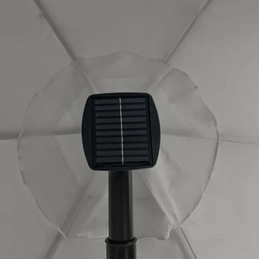 Veľký polohovateľný slnečník AVENBERG SUNNY LED 300, priemer 3M, sivá