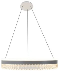 LED Stmievateľný luster na lanku LED/80W/230V 3000-6500K biela + diaľkové ovládanie