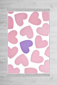 Detský koberček Hearts 80x120 cm ružový