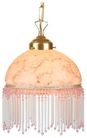 Závesná lampa pink vintage PEARL