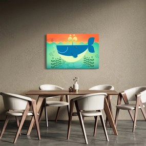 Obraz - Veselá veľryba (90x60 cm)