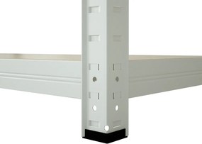 MEGA HIT: Regál 180x90x40 cm lakovaný 5-policový, nosnosť 875 kg - BIELY
