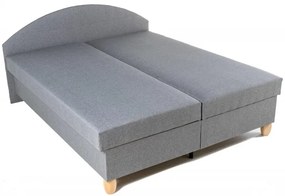 Manželská posteľ Ája na nôžkach, šedá (č.144/buk)