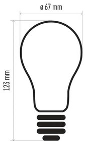 LED žiarovka EMOS Filament A67 Warm White, 17W E27