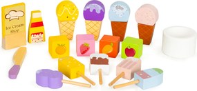 Drevená súprava ZMRZLINÁREŇ – didaktická hračka 27 dielov pre deti 18m+ ECOTOYS