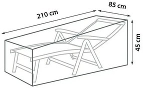 Sunfun Ochranný obal na záhradné ležadlo, 210 × 85 × 45 cm
