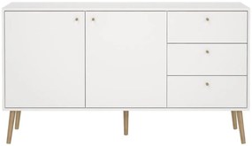 Biela nízka komoda 149x82 cm Bodo – Tvilum