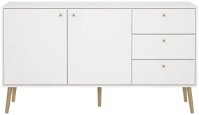 Biela nízka komoda 149x82 cm Bodo – Tvilum