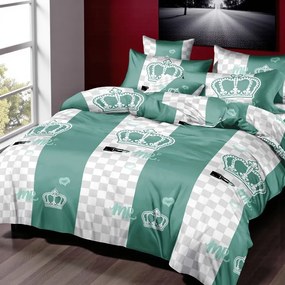 Obliečky CROWN GREEN 7-dielna sada 140x200 cm