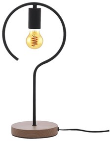 RABALUX Dizajnová stolová lampa RUFIN, 1xE27, 40W, okrúhla, čierno-hnedá