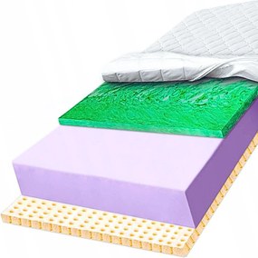 Penový matrac 170X200 s latexovou rohožou Verde, pružný, 27 cm